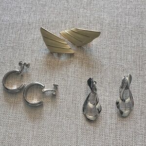Chic Gold and Silver Earrings Set